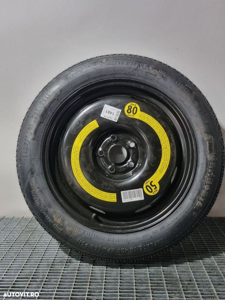 Roata rezerva Volkswagen Tiguan 5N 2007 - 2011 SUV (1481) ET 27.5 145/80R18 - 1