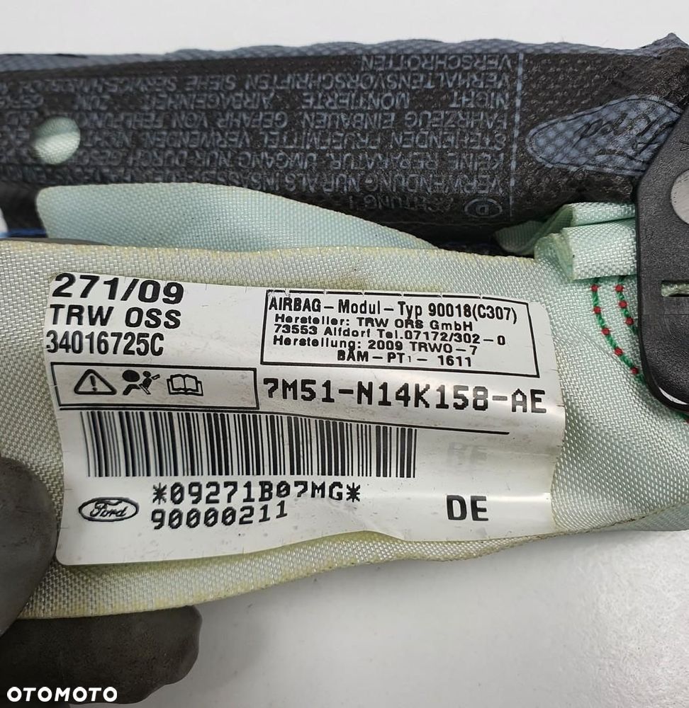 KURTYNA AIR BAG AIRBAG PRAWA FORD FOCUS MK2 KOMBI 7M51-N14K158-AE - 3