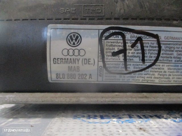 Kit Airbags 8L0880202A  8L0880201H  8L0959655F AUDI A3 8L FASE 1 1997 1.8I 125CV 3P CINZA SEM TABLIER FICHA DANIFICADA - 3