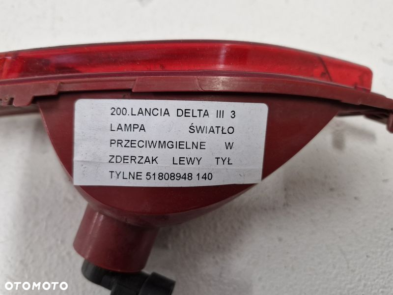 LANCIA DELTA 3 III LAMPA ŚWIATŁO PRZECIWMGIELNE W ZDERZAK LEWY TYŁ LEWE 51808948 - 8