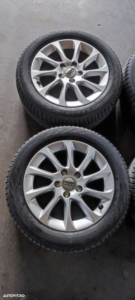 Set jante aliaj pe 16 volkswagen vw golf 6 break cu anvelope de iarna Nokian DOT 2021 - 2