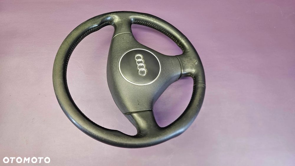 Kierownica Trzy 3 Ramienna Czarna Skóra Soul Air Bag Poduszka Kabel Wtyczka AUDI A4 B6 B7 - 10