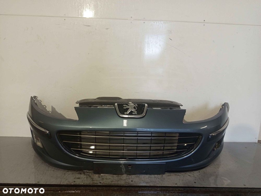 + ZDERZAK PRZÓD PRZEDNI DO PEUGEOT 407 EZWD SZARY HALOGENY - 1