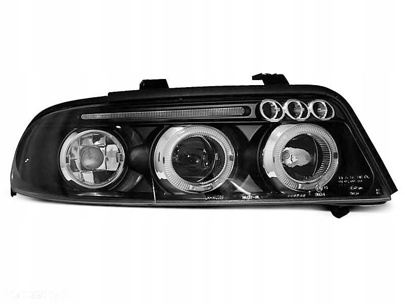 Lampy Przednie Audi A4 99-00 Soczewki Ringi Black - 1
