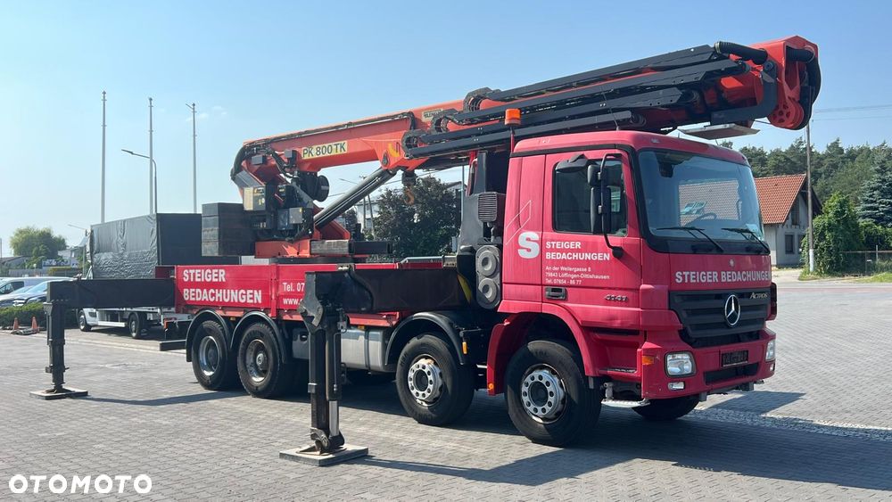 Mercedes-Benz ACTROS 4141 8x4 V6 EURO 5 DŹWIG KRAN PALFINGER PK800TK TB-KB MP2 MP3 - 5
