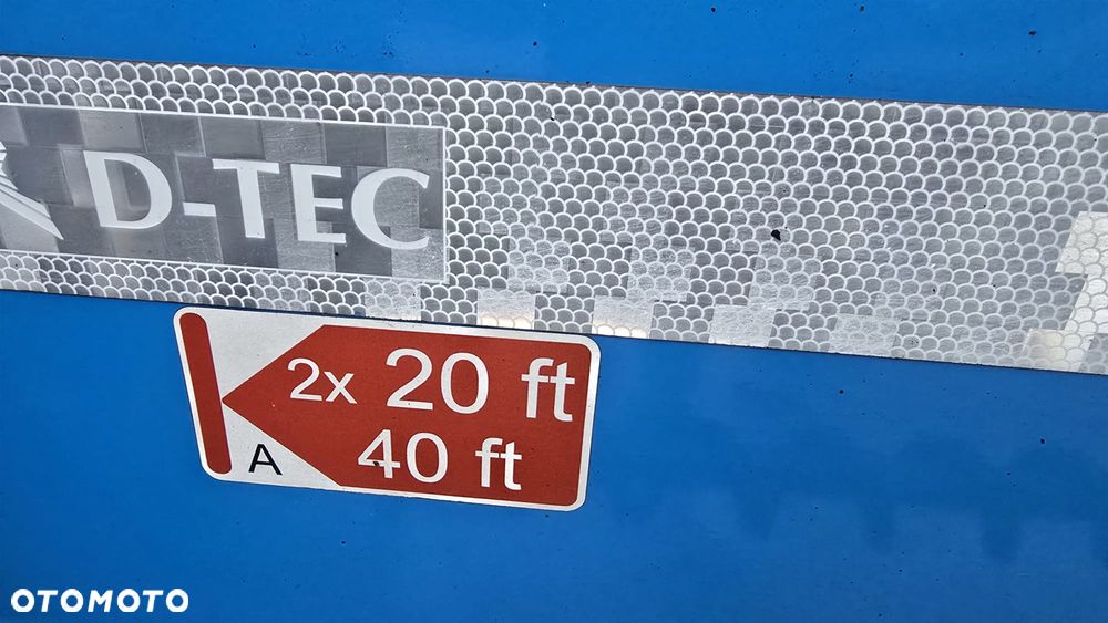 D-TEC FLEXITRAILER 3 osiowa pełna opcja 1x40 1x45 2x20 podnoszona oś super stan! niska waga! - 4