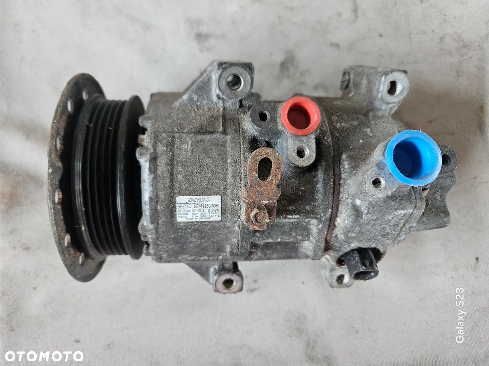 Sprężarka kompresor klimatyzacji Toyota Avensis Verso T25 2,0 D4D 447260-1060 5SE12C - 1