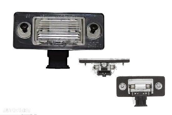 Lampa numar Skoda Fabia (5j), 03.2007-04.2012; Yeti (5l), 09.2009-04.2012, spate, Stanga = Dreapta, C5W; cu suport becuri; cu becuri, TYC - 1