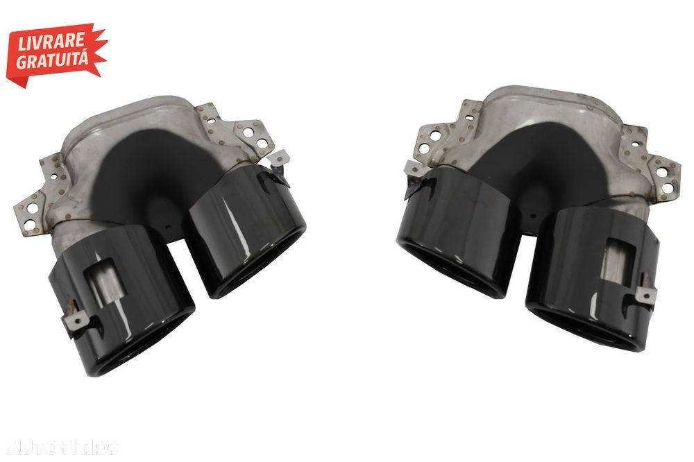 Difuzor Bara Spate cu Evacuari Negre si Capace Oglinzi Mercedes A-Class V177 Sedan- livrare gratuita - 7