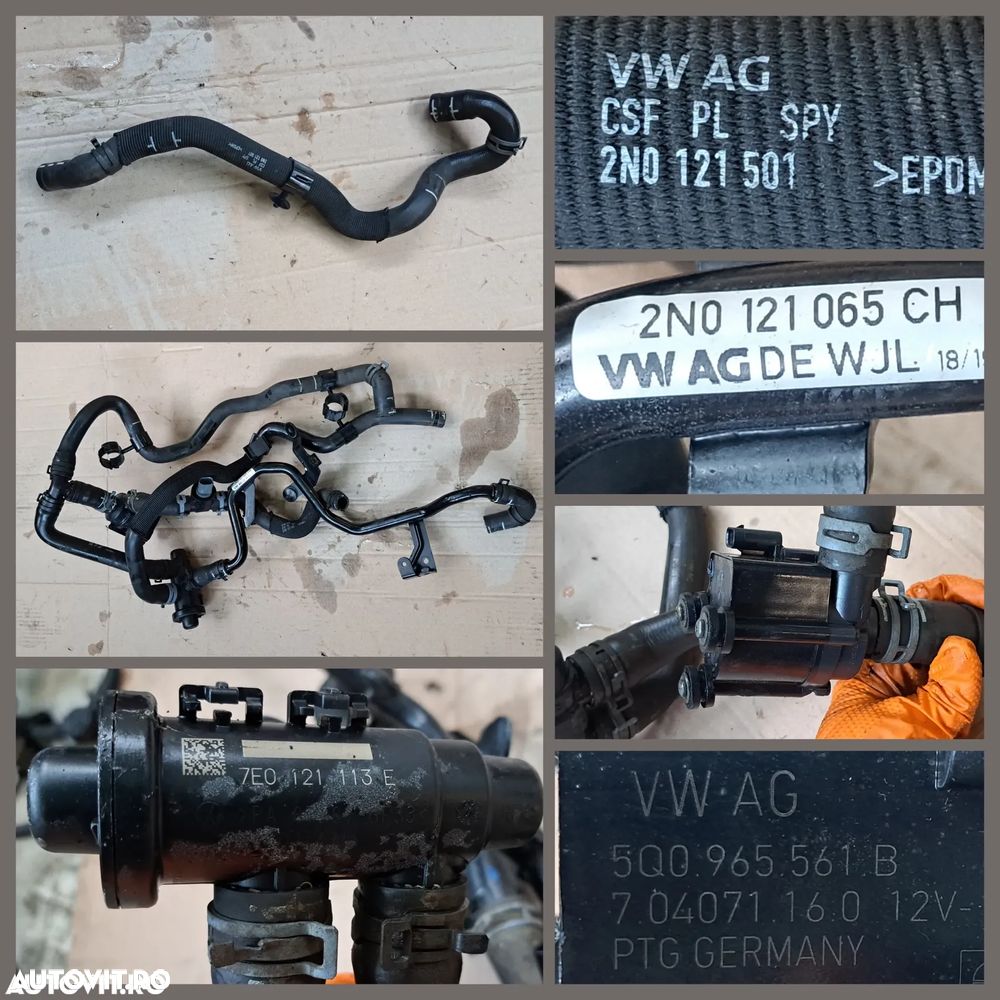-1- Anexe motor VW Crafter 2.0 tdi 2019 carcasa filtru aer debitmetru furtun admisie intercooler lichid racire set capace protectie distributie electrovalva - 12