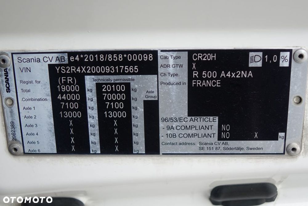 Scania 500R / EURO 6 / STANDARD / AUTOMAT / RETARDER / KLIMATYZACJA POSTOJOWA / LODÓWKA  /  2 ZBIORNIKI - 29