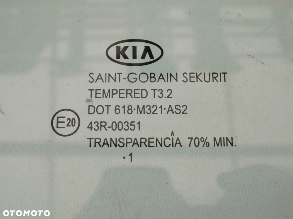 SZYBA DRZWI KIA CEED LIFT HATCHBACK 2011r. LEWA TYLNA - 3