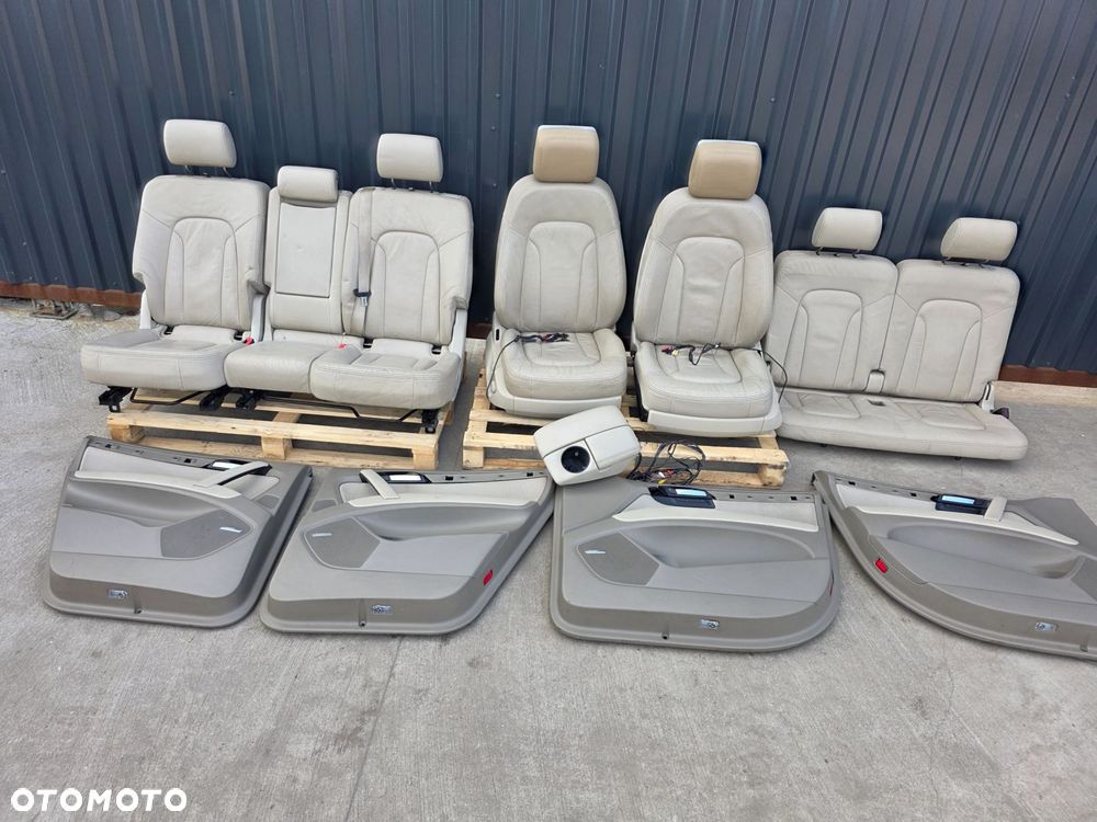 FOTEL FOTELE AUDI Q7 4L 7 OSÓB SKÓRA PODGRZEWANE MONITORY BOSE KOMPLET ! - 16
