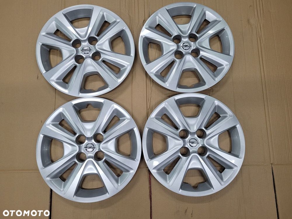 Kołpaki OPEL CORSA E ADAM STRUKTURALNE 15" Srebrne 13380644 - 1