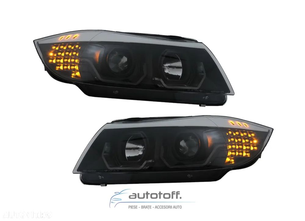 Faruri 3D Led Angel Eyes compatibile cu BMW Seria 3 E90 E91 (2005-2008) - 17