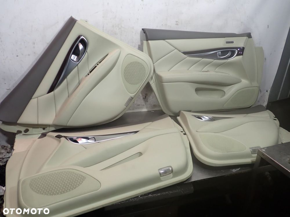 FOTELE KOMPLET BOCZKI INFINITI M37X JASNA SKÓRA - 4