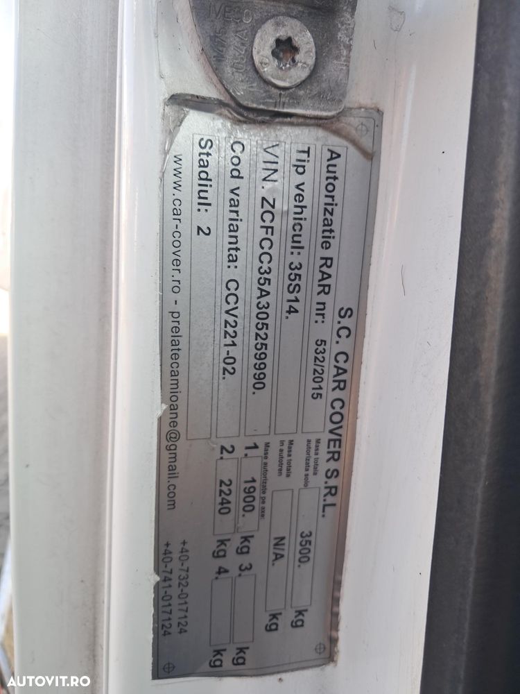 Iveco daily 35s16 3.0d 160cp platforma transport auto - 30