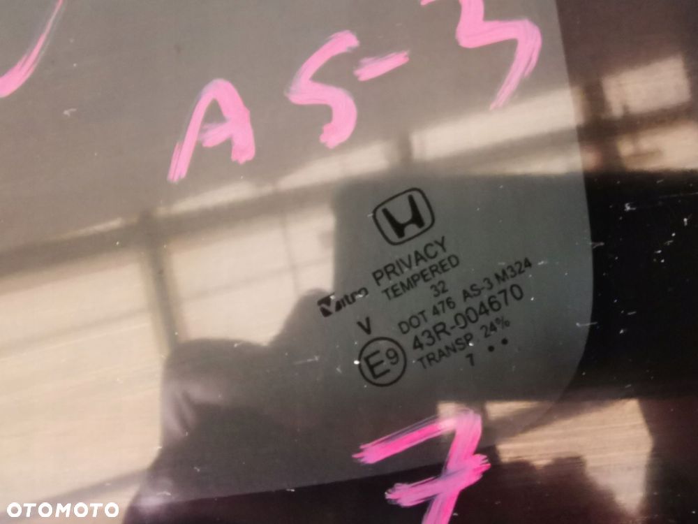 HONDA CRV V 17- SZYBA KAROSERYJNA TYLNA PRAWA AS3 2017 USA - 2