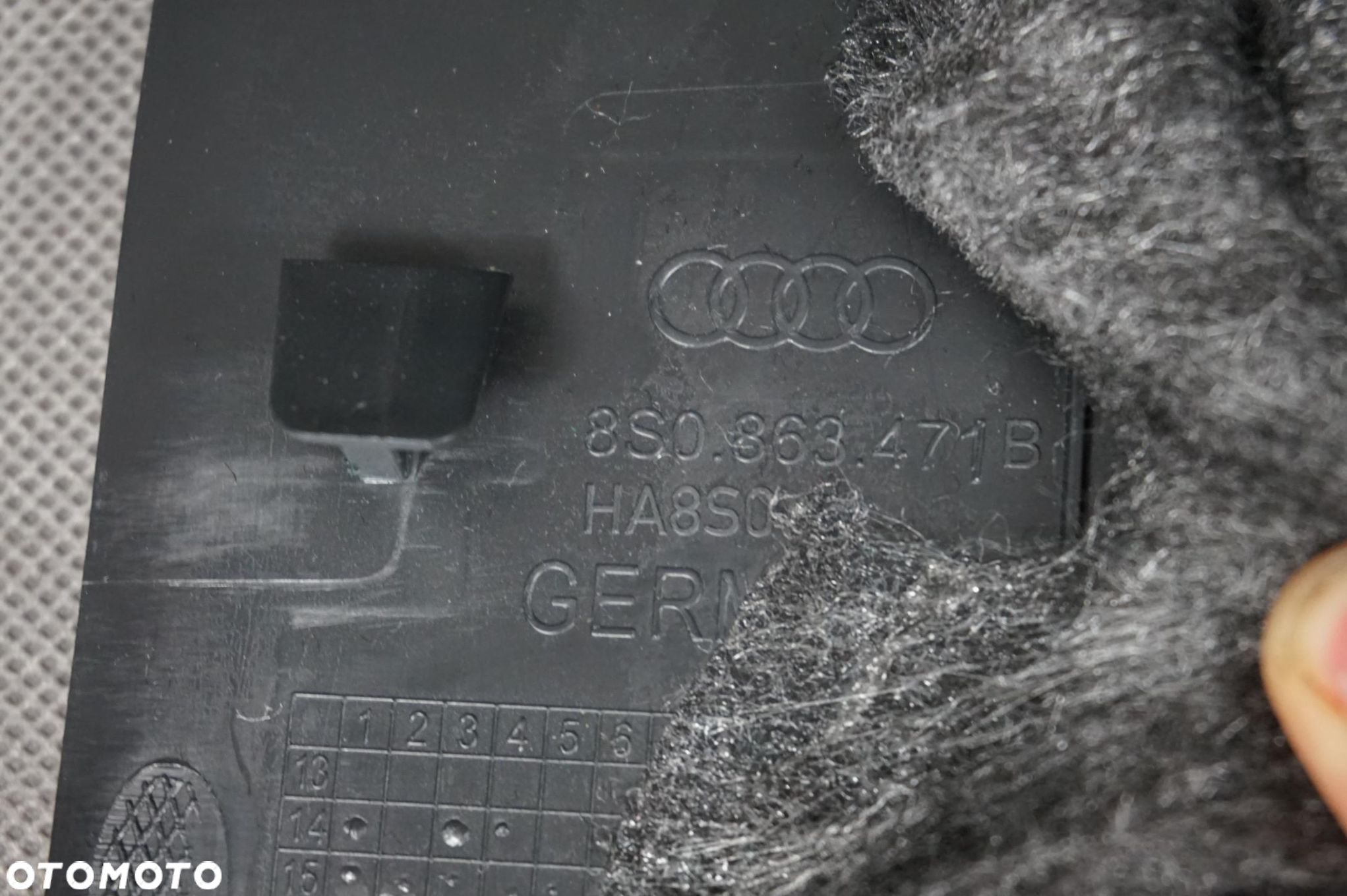 OSŁONA PASA TYLNEGO AUDI TT 8S 8S0863471B - 4