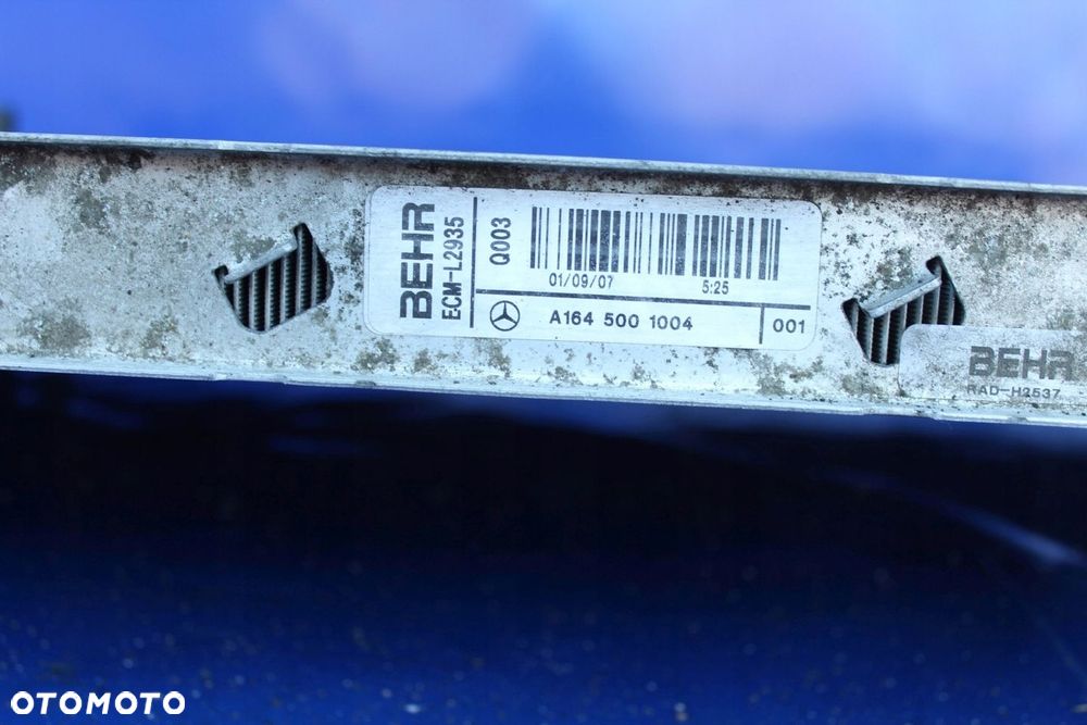 Chłodnica wody Mercedes ML W164 ML420 GL420 GL X164 4.0 V8 CDI A1645001004 - 6