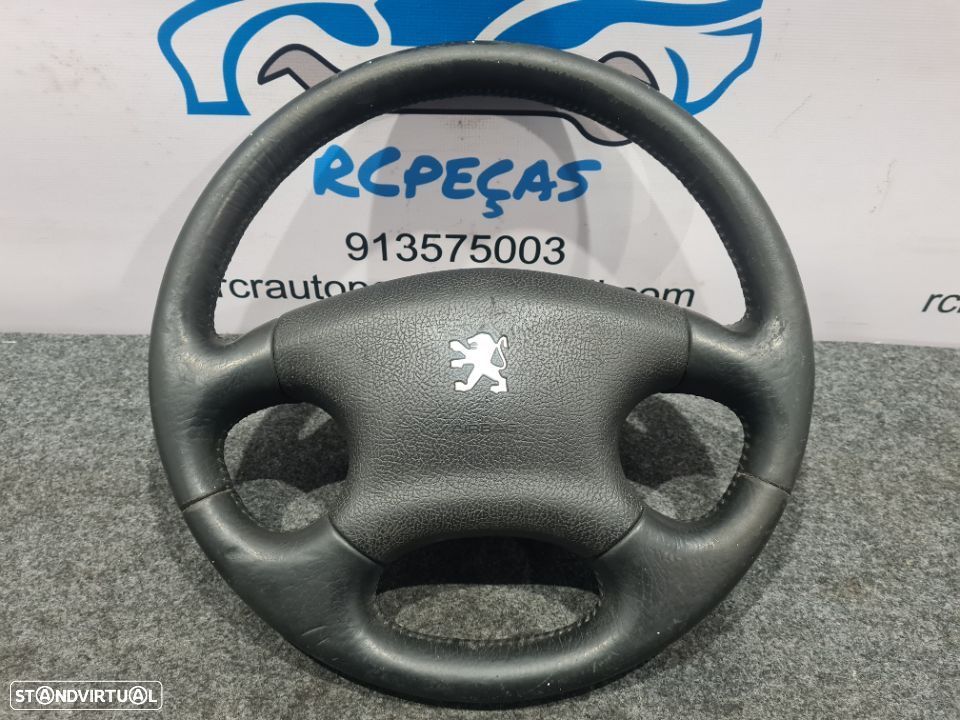 VOLANTE GUIADOR COMPLETO PEUGEOT 407 PELE AIRBAG - 1