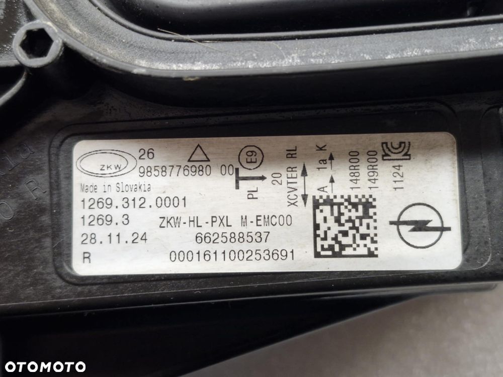 OPEL ASTRA L LAMPA PRAWA PRZÓD 9858776980 - 8