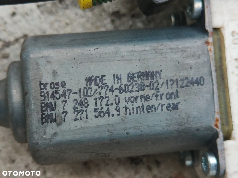 BMW F10 F11 Mechanizm podnoszenia szyby Prawy przedni Przód 7182112 - 5