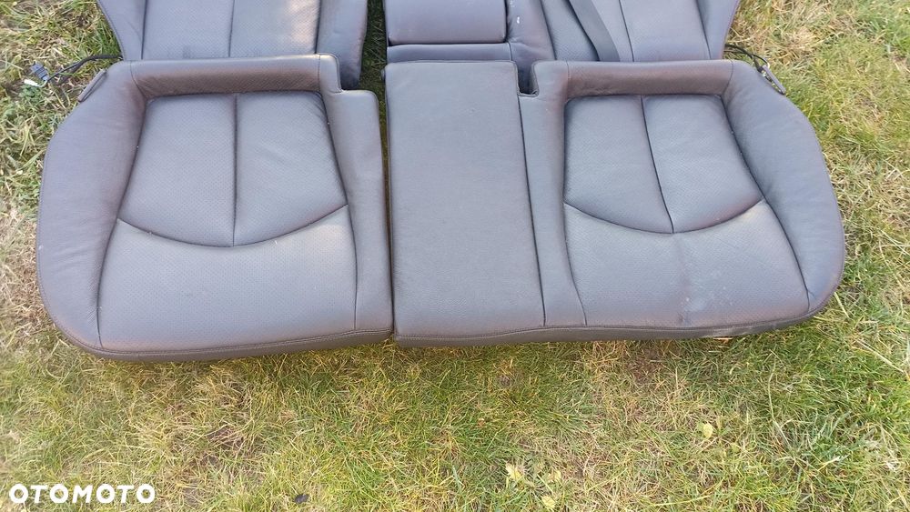 MERCEDES W211 KOMBI KANAPA SIEDZISKO TYŁ SKÓRA CZARNA - 1