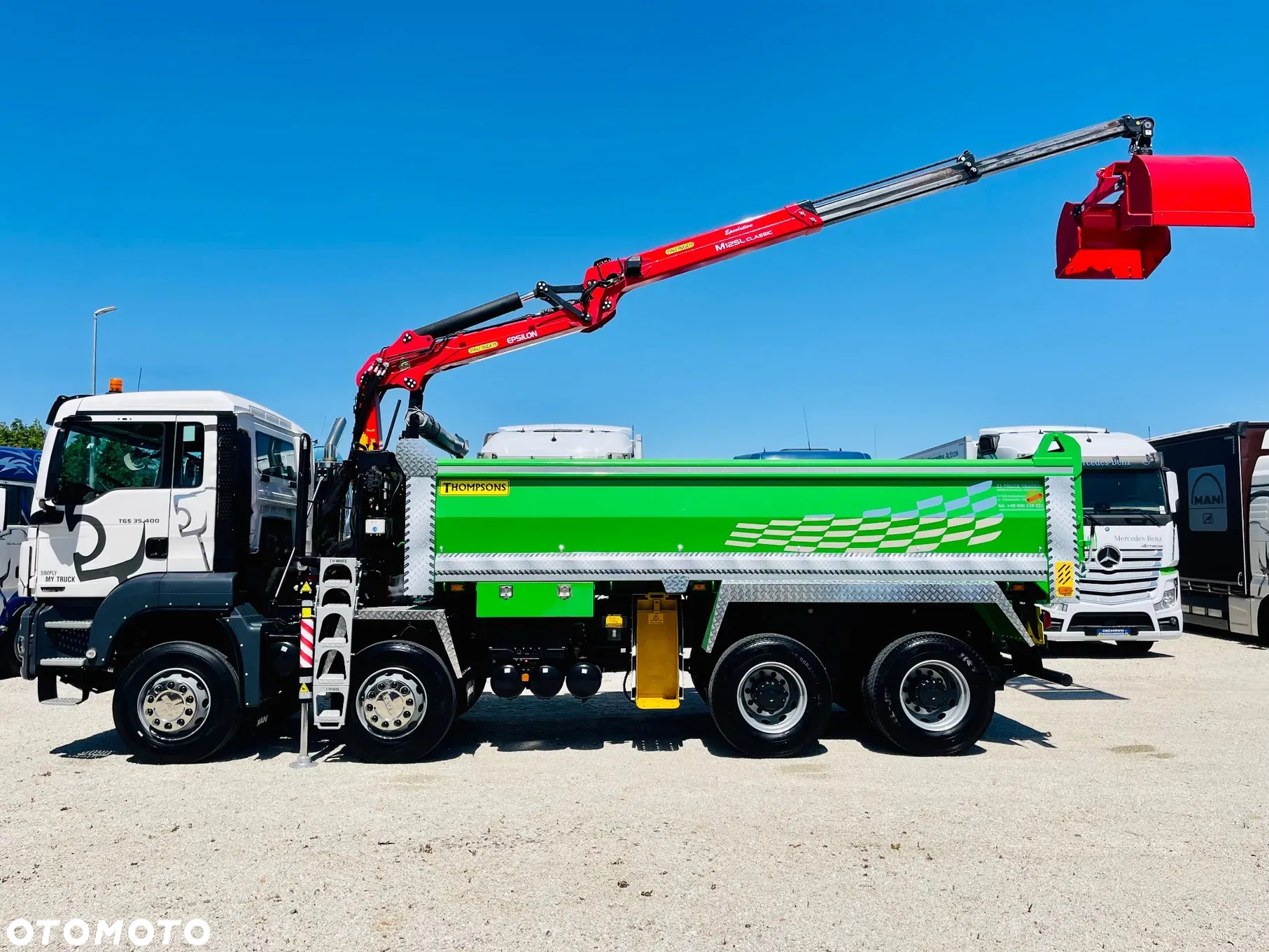 MAN MAN TGS TGX 35.400 // 8x4 // E5 // wywrotka kiper + HDS z czerpakiem / - 8