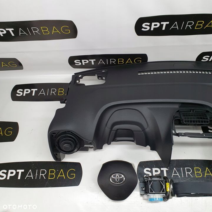 TOYOTA AYGO DESKA ROZDZIELCZA KONSOLA KOKPIT PULPIT PODUSZKI AIRBAG AIR BAG PASY KIT SET - 2