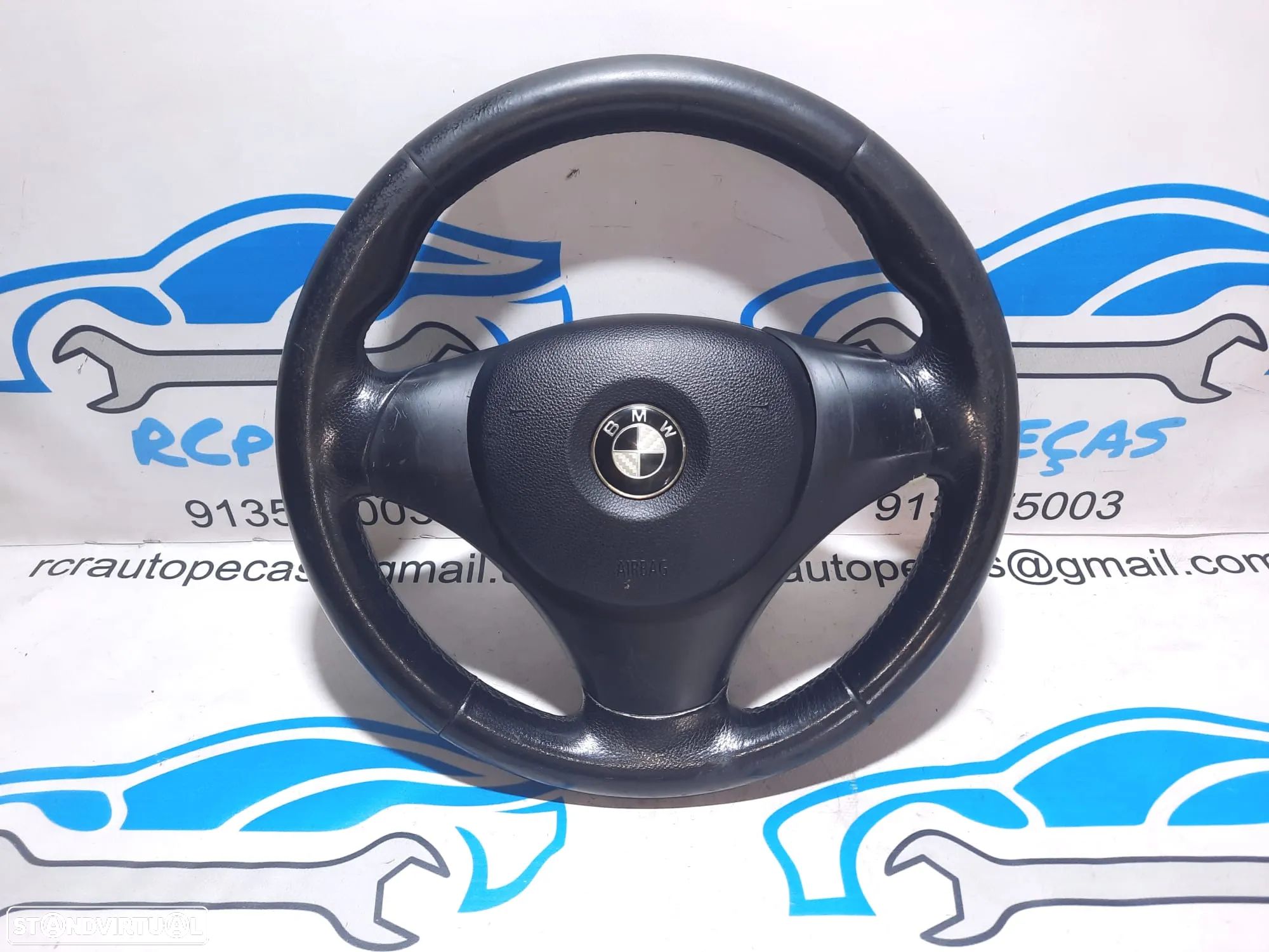 VOLANTE GUIADOR COMPLETO BMW SERIE 1 E81 32306763076 6763076 SERIE 1 E87 E82 COUPE E88 CABRIO PELE AIRBAG - 1