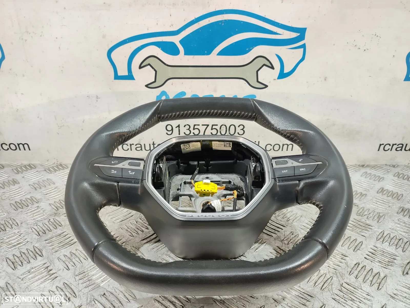 Volante Flat Bottom em Pele Peugeot 3008 II 2 Comandos multifunções - 12