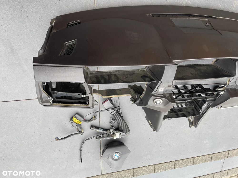 BMW E60 E61 KONSOLA DESKA ROZDZIELCZA AIRBAG EUROPA NAPINACZE KOMPLET - 7