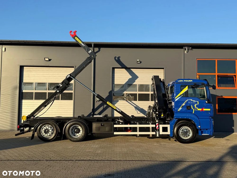 MAN TGS TGX TGM 26.360 // hakowiec // żuraw HMF 1420 K2 // 6x2 kipper crane kran żuraw dźwig - 25