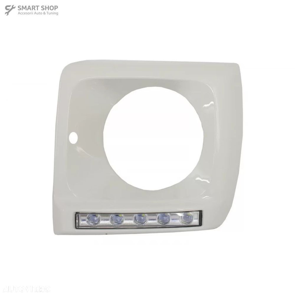Carcasa faruri Alb cu Lumini de zi dedicate LED DRL Mercedes G-class W - 2
