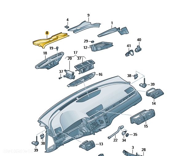 3C88194039B9 Oryginalne lewe podszybie - 2