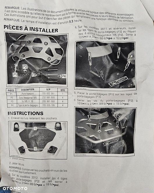 Zestaw montażowy bagażnika tylnego Can-Am Outlander / Renegade - 7