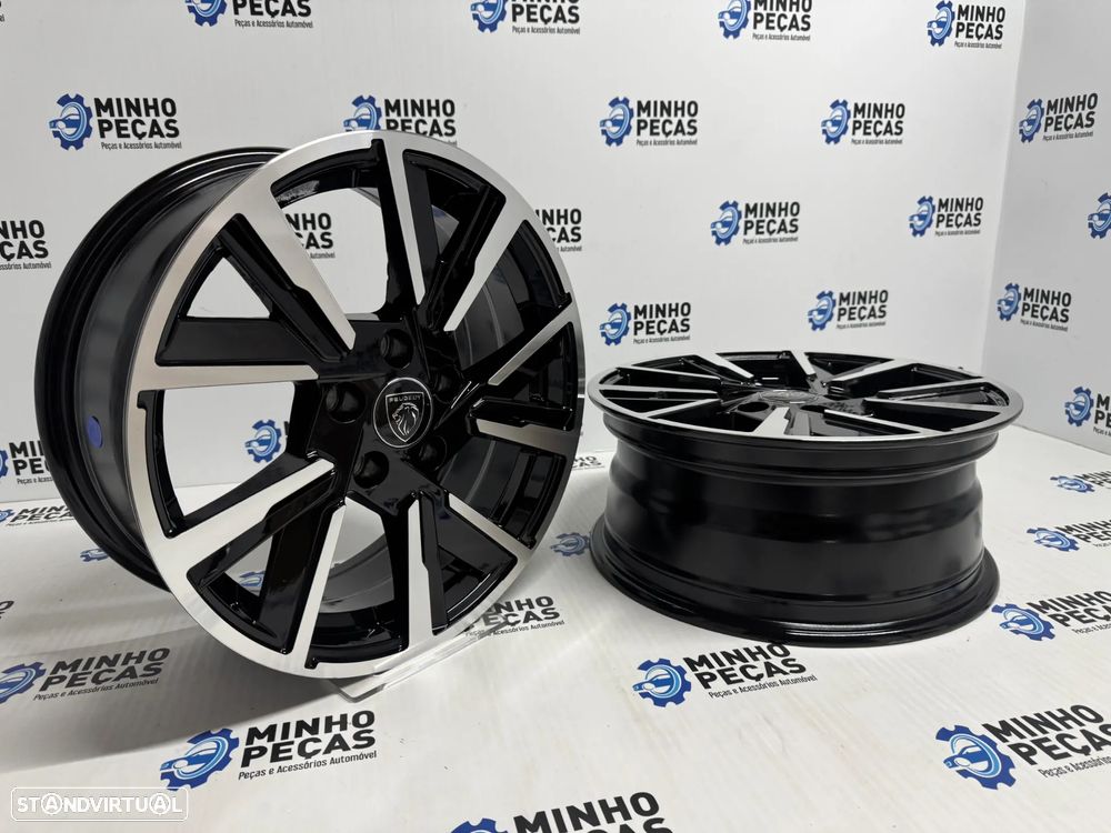 Jantes Look Peugeot 308 em 16 (5x108) preto e polido - 6