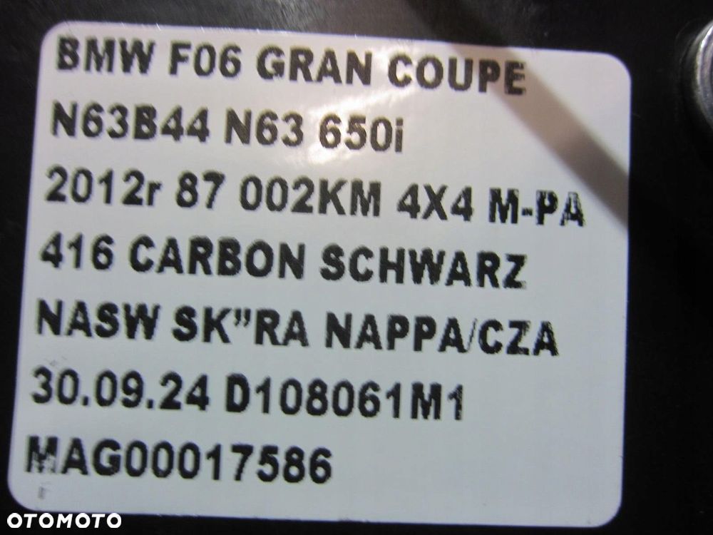 BMW 6 F06 GRAN COUPE ZAMEK DRZWI DOCIĄG LEWY TYŁ 7276321 51227276321 - 11