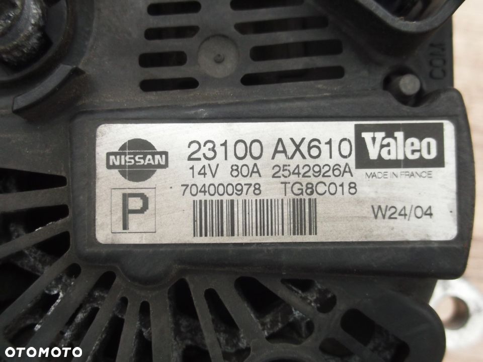 MICRA K12 NOTE ALTERNATOR 23100AX610 1.2 16V - 2