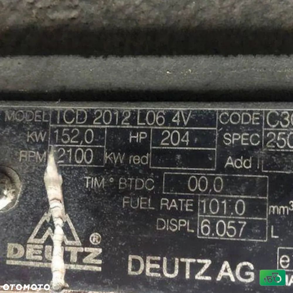 Silnik Deutz TCD 2012 L06 4V Blok 04289543 Deutz-fahr 620 TTV Agrotron - 7