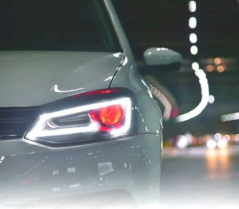 FARÓIS VOLKSWAGEN VW POLO 6R 09-17 LED LIGHT BAR DEVIL EYE - 3