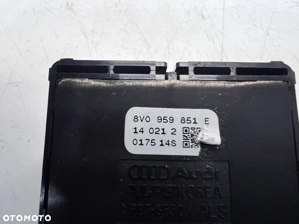 PRZEŁĄCZNIK WŁĄCZNIK SZYB AUDI A3 8V 8V0959851E KOMPLET 2/25 - 4