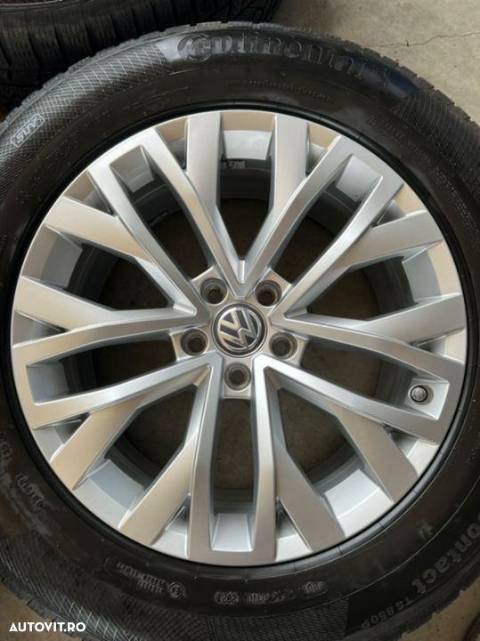 vând set jante originale Volkswagen Tuareg pe 18” cu anvelope de iarnă - 3