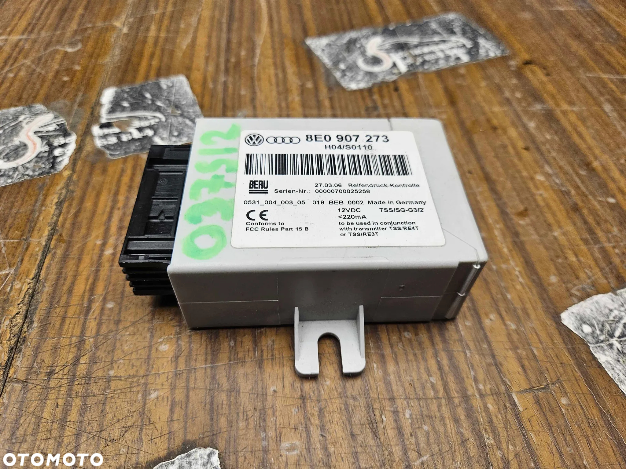 Moduł 8E0907273 Sterownik Komputer Czujnik Powietrza Cisnienia Opon Kol Audi A4 B7 - 3