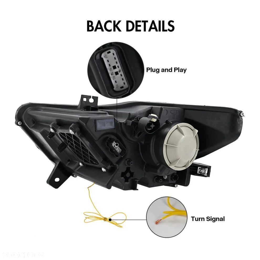 Reflektory Lampy kpl Full Led Neon Tuning Black Ford Mustang VI 6 2015-2018 - 10