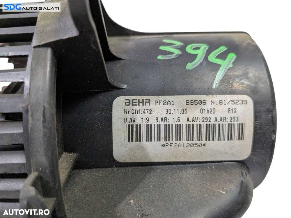 Motoras Ventilator Aeroterma Habitaclu Peugeot 307 2002 - 2008 Cod PF2A1 [L6985] - 5