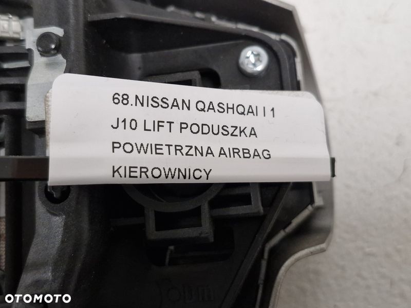 NISSAN QASHQAI I 1 J10 LIFT PODUSZKA POWIETRZNA AIRBAG KIEROWNICY KIEROWCY 98510BR26D - 8