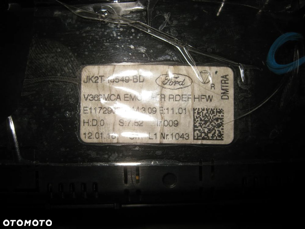 Panel sterowania nawiewu i podgrzewania szyby Ford Transit Custom Lift . JK2T18549-BD - 2