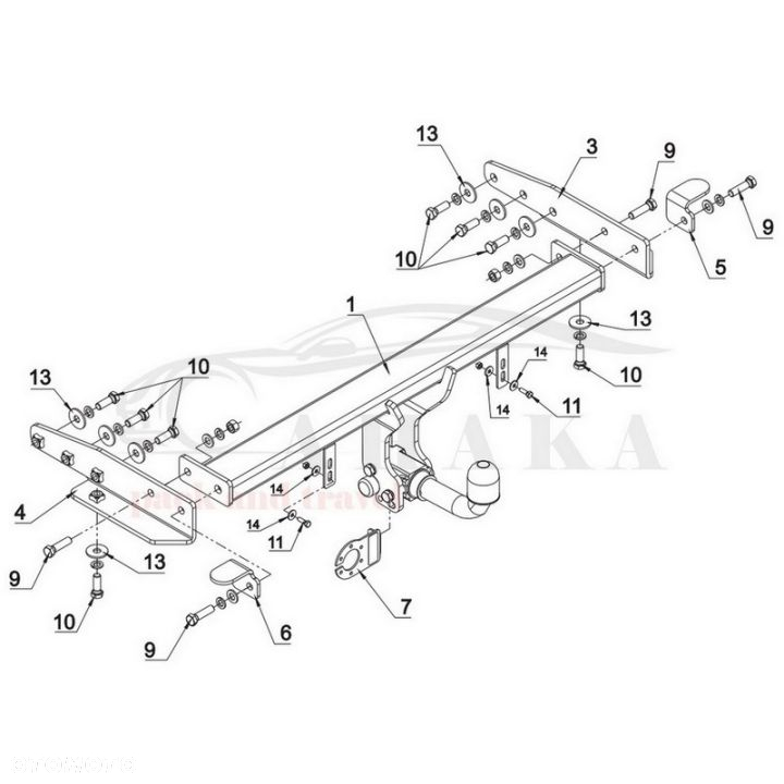 Hak Holowniczy Automat Do Jeep Grand Cherokee Wk2 Wk14 2013-2021 - 3